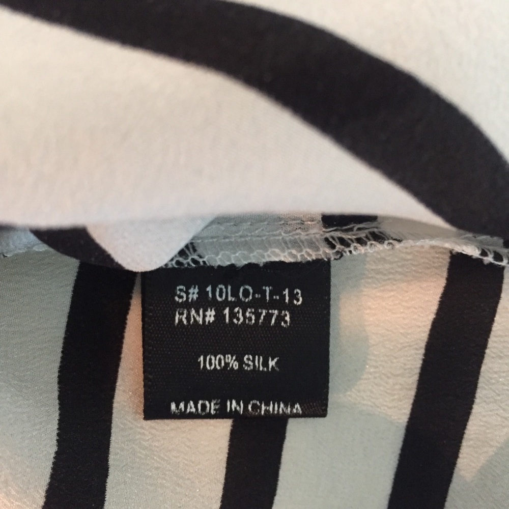 Silk B&W stripe camisole - Picture 5 of 6
